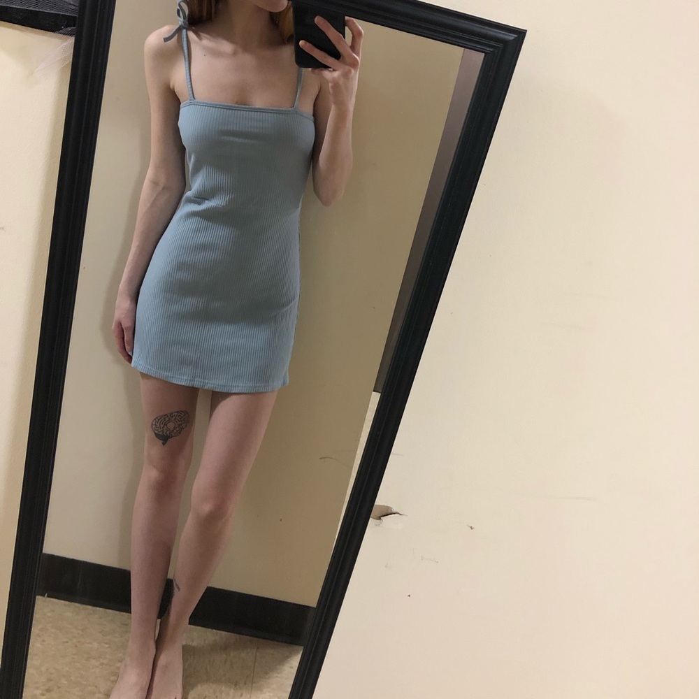 Baby blue slim dress